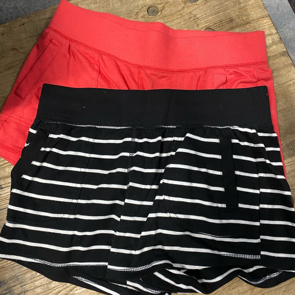 2 pair deal. Cotton shorts with pockets